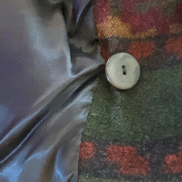 Vintage Braetan Wool Western Jacket Suede Collar Southwestern Ranch Blazer-M - Picture 12 of 13